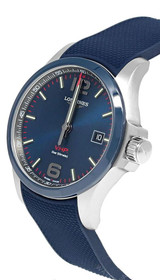 Longines watches LONGINES Conquest V.H.P. Quartz 43MM Blue Dial Rubber Men's Watch L3.729.4.96.9 