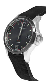 Longines watches LONGINES Conquest V.H.P. Quartz 43MM Black Dial Rubber Men's Watch L3.729.4.56.9 