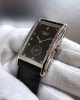 LONGINES DolceVita Quartz Diamond Set Dial Black Leather Women's Watch L5.755.4.57.0 / L57554570