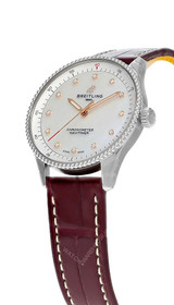 Breitling watches BREITLING Navitimer Quartz 32MM MOP Diamond Dial Leather Women's Watch A77320E61A2P2  