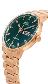 Mido Watches MIDO Commander Date/day Automatic 40MM Green Dial Rose Gold PVD Men's Watch M021.430.33.091.00 