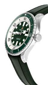Breitling watches BREITLING Superocean Automatic 44MM Green Dial Rubber Men's Watch A17376A31L1S1