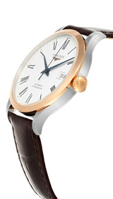 Longines watches LONGINES Record Automatic 40MM White Dial Leather Men's Watch L2.821.5.11.2