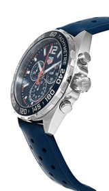 TAG HEUER Formula 1 Chronograph Quartz 43MM Blue Rubber Men's Watch CAZ1014.FT8099