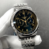 Longines watches LONGINES Record Chronograph SS 40MM Black Dial Men's Watch L2.921.4.56.6 