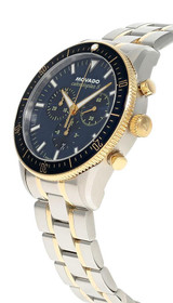 Movado watches MOVADO Heritage Calendoplan S Chronograph 42MM Navy Dial Two-Tone Men's Watch 3650126 