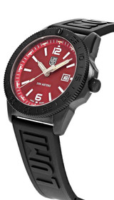 Luminox watches LUMINOX Pacific Diver Quartz 44MM Red Dial Rubber Men's Watch XS.3135.B 