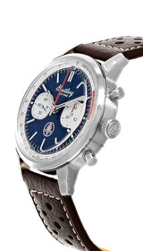BREITLING Top Time B01 Shelby Cobra 41MM Blue Dial Leather Men's Watch AB01763A1C1X1