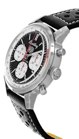 BREITLING Top Time B01 Deus Automatic 41MM Black Dial Leather Men's Watch AB01765A1B1X1