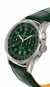 Breitling watches BREITLING Premier B01 Chronograph 42MM Green Dial Leather Men's Watch AB0145371L1P2