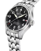 FESTINA Aviator North Chrono Automatic 43MM Black Dial SS Men's Watch F20151-D