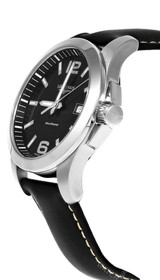 LONGINES Conquest 41MM Black Leather Men's Watch L3.759.4.58.3 / L37594583