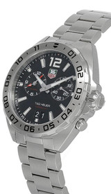 TAG Heuer Watches‎ TAG HEUER Formula-1 41MM Quartz SS Black Dial Mens Watch WAZ111ABA0875