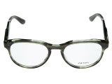 Eyewear Brands Prada Round Striped Grey Green Full Rim Frame Mens Eyewear 0PR 18SV