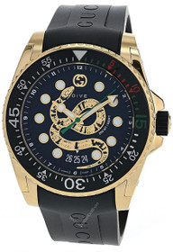 GUCCI Dive White Snake Motif Dial 40MM Rubber Strap Men's Watch YA136330