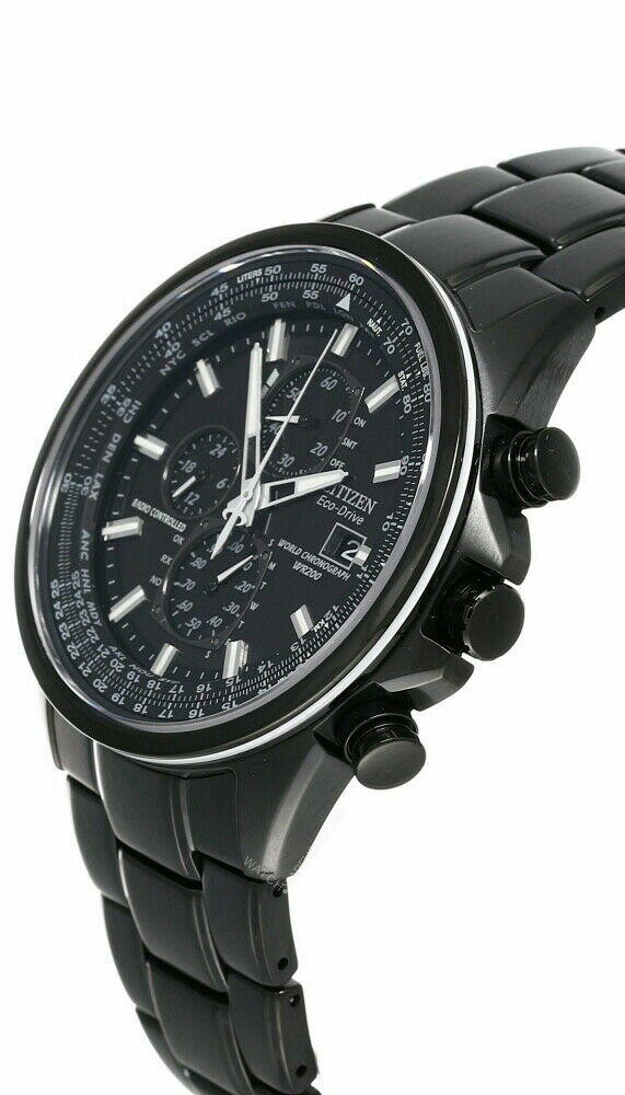 CITIZEN EcoDrive Black Dial SS Men's Watch AT081551E Fast & Free US