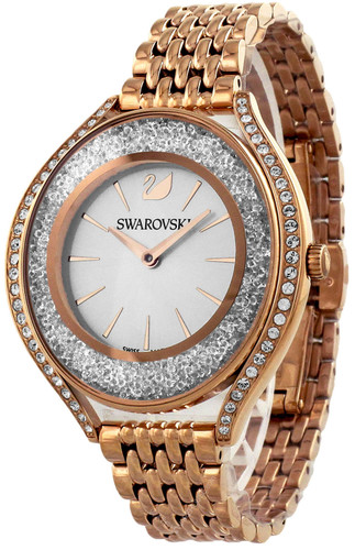 SWAROVSKI Crystalline Rose Gold Aura White Silver Dial Watch 5519459 SWAROVSKI Crystalline Rose Gold Aura White Silver Dial Watch 5519459
