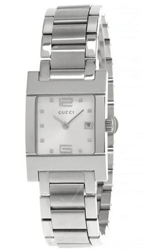 Gucci watches GUCCI Quartz Stainless Steel Silver Dial Womens Watch 7705L.27766