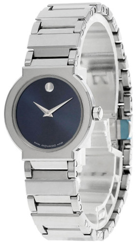 MOVADO Valor 26MM Quartz Stainless Steel Blue Dial Women's Watch 0604776