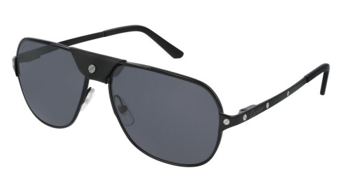 CARTIER Pilot Black Polorized Lens 60-16-135MM Men's Sunglasses CT0165S 006