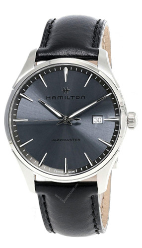 Hamilton watches HAMILTON Jazzmaster 40MM Grey Dial Black Leather Mens Watch H32451742 Hamilton watches HAMILTON Jazzmaster 40MM Grey Dial Black Leather Mens Watch H32451742