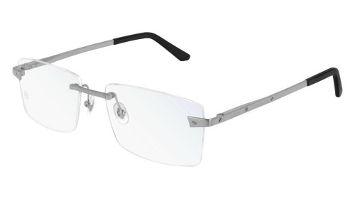 Eyewear Brands CARTIER Rectangular Silver Metal 58-19-145MM Unisex Eyewear CT0167O 005