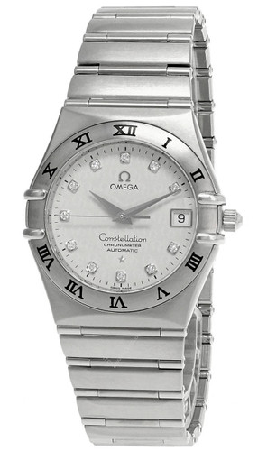 OMEGA Constellation 35.5MM Silver Dial Diamond Women's Watch 1504.35.00/15043500