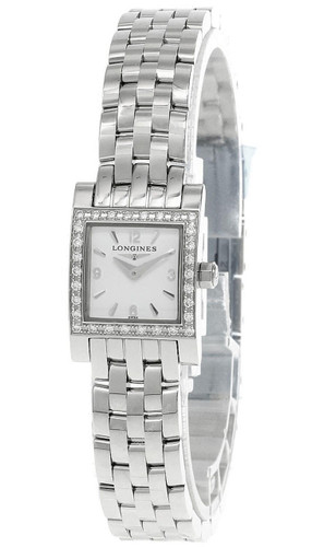 LONGINES Dolce Vita SS White Dial Diamond Bezel Women's Watch L51610166