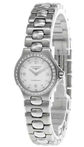 Longines watches LONGINES Conquest Stainless Steel White Dial Womens Watch L11300166 Longines watches LONGINES Conquest Stainless Steel White Dial Womens Watch L11300166