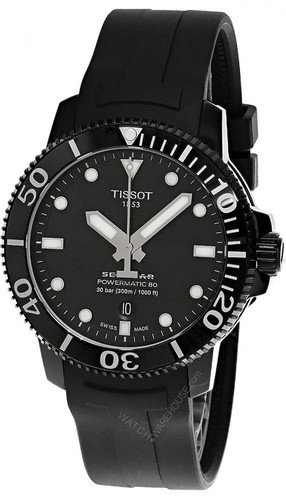 TISSOT Seastar 1000 Powermatic 80 Black Dial 43MM Men's Watch T1204073705100