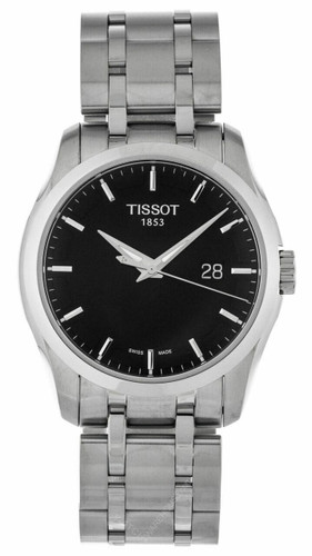 TISSOT Couturier Black Dial Date S-Steel Men's Watch T0354101105100