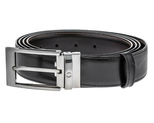 MONTBLANC Palladium Coated Pin BKL Reversible B/B Leather Belt 105090