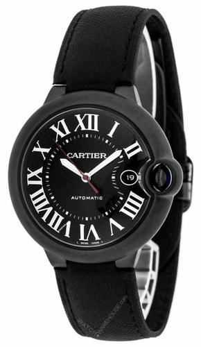 Cartier watches CARTIER Ballon Bleu 42MM AUTO Black Dial / Fabric Mens Watch WSBB0015