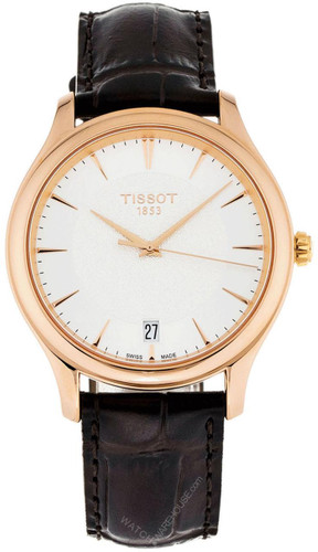 Tissot watches TISSOT Fascination 18K Rose-G BRN Leather Mens Watch T9244107603100