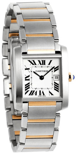 CARTIER Tank Francaise Midsize 18K Gold & Steel Unisex Watch W51012Q4 CARTIER Tank Francaise Midsize 18K Gold & Steel Unisex Watch W51012Q4