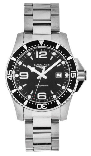 LONGINES HydroConquest 44MM Quartz SS Black Dial Men's Watch L38404566