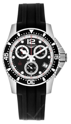 Longines watches LONGINES HydroConquest 41MM CHRONO SS Black Dial Mens Watch L37434562