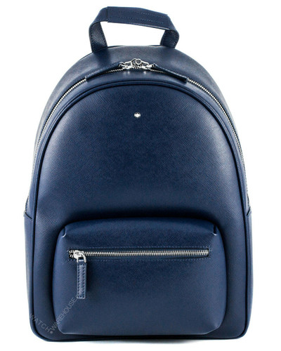MONTBLANC Sartorial Small Dome Blue Italian Leather Backpack 116752
