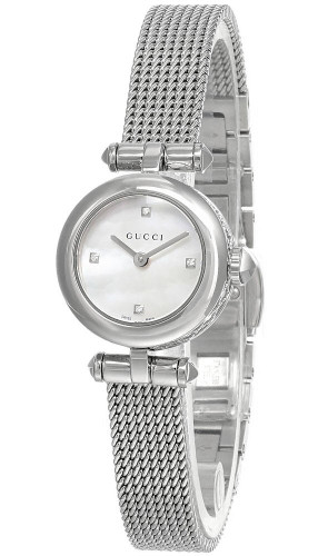 Gucci watches GUCCI Diamantissima 22MM White MOP Mesh Strap Womens Watch YA141512