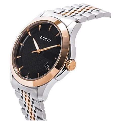 Gucci G-Timeless Rose Gold PVD Black 