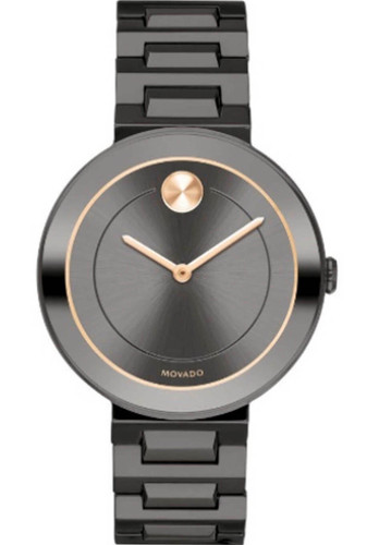Movado watches MOVADO Bold 34MM Gray Dial Gunmetal Ion-plated Womens Watch 3600500