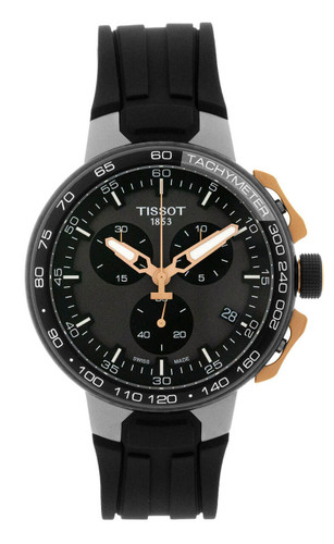 Tissot watches TISSOT T-Race Cycling 44.5MM Black Dial Silicone Watch T1114173744107