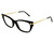 Eyewear Brands CARTIER Black/Gold Transparent 50-17-140MM Womens Eyewear CT0027O-001