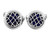 Montblanc Accessories MONTBLANC Round Stainless Steel With Lapis Lazuli Inlay Cufflinks 123801
