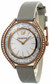 Swarovski watches SWAROVSKI Crystalline Aura White Silver Tone Dial Rose-Gold Leather Watch 5519450