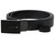 Montblanc Accessories MONTBLANC Rectangular Matte Black PVD Leather Business Belt 123894