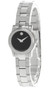 Movado watches MOVADO Junior Sport 24MM Quartz SS Black Dial Womens Watch 0605106