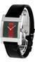 Gucci watches GUCCI Classic Green / Red Dial Black Leather Mens Watch 7700M-17712