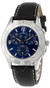 Movado watches MOVADO CHRONO S-Steel Blue Dial Black Leather Mens Watch 84-F9-1890