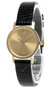 MOVADO Museum SS Gold Dial Black Leather Women's Watch 87-A1-832.1.G